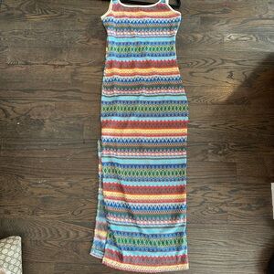 Source Unknown Multicolor Striped Tank Maxi Dress